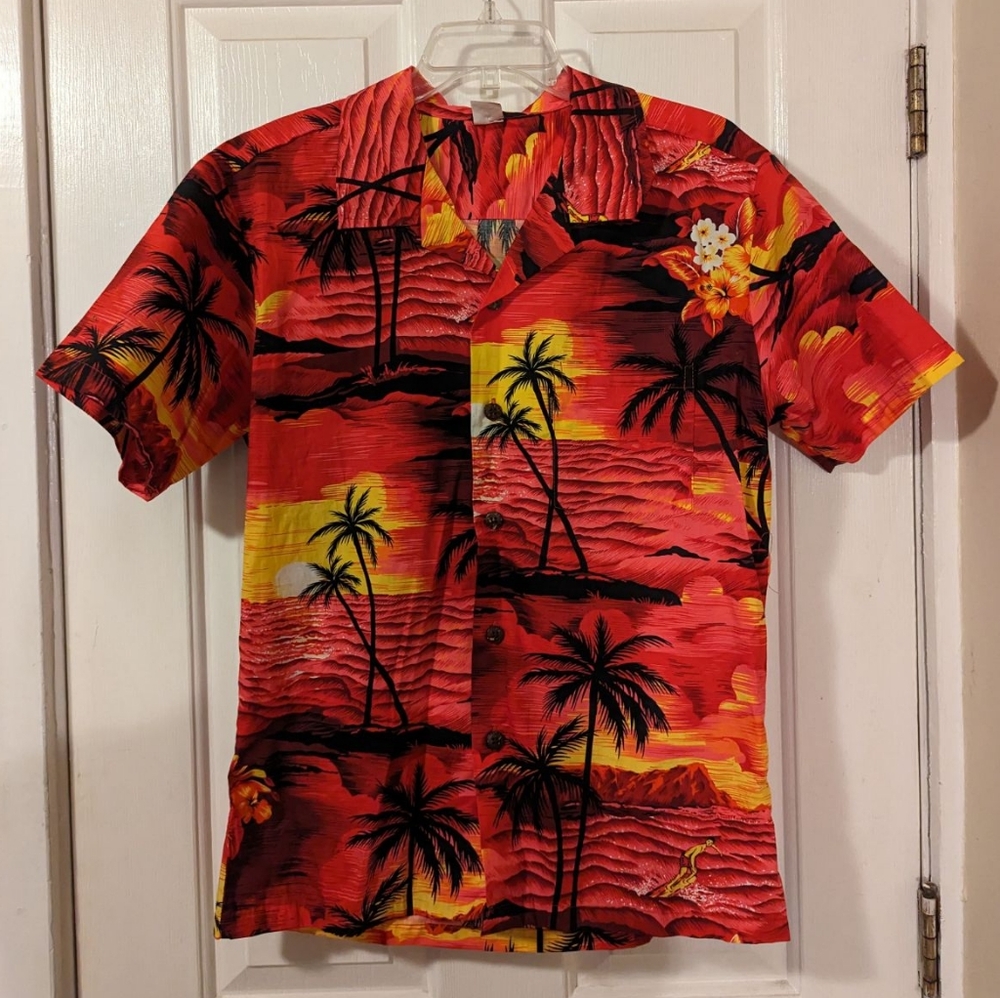Men's Short Sleeve Hawaiian Button-up